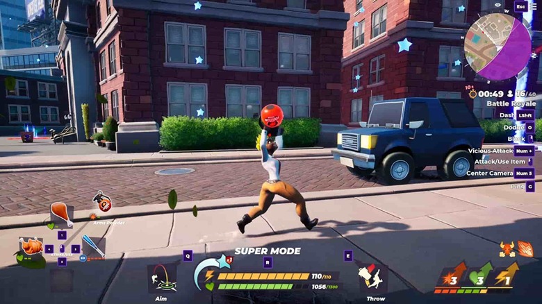 Gameplay - character running while holding item overhead
