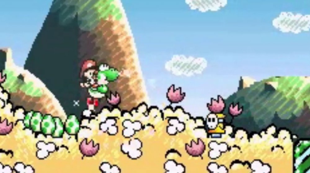 Baby Mario in Yoshi's Island