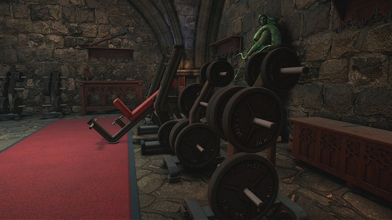 Fogwell's Gym workout equipment at the Abbey