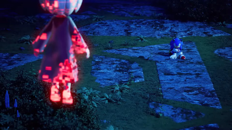 Sonic looking at enemy Frontiers