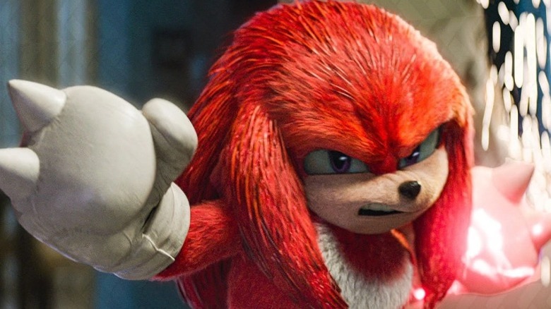 Knuckles prepairing to fight