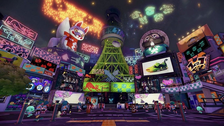 The new Inkopolis as it appears within "Splatoon 3"