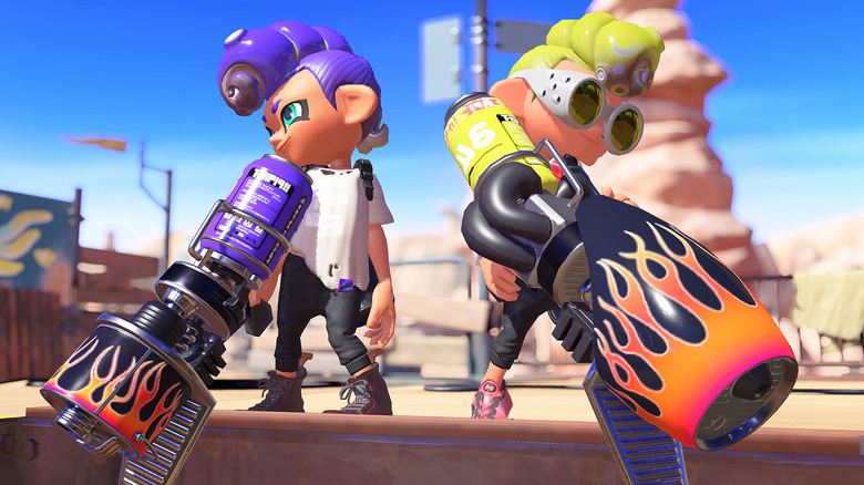 Two octolings with heavy weapons 