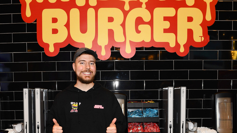 MrBeast Burger launch event