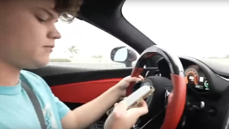 Jack Doherty texting and driving