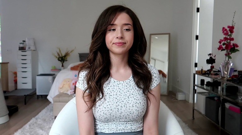 Pokimane sitting in room