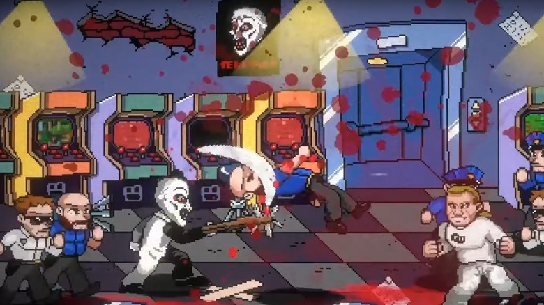 Art the clown fighting in arcade