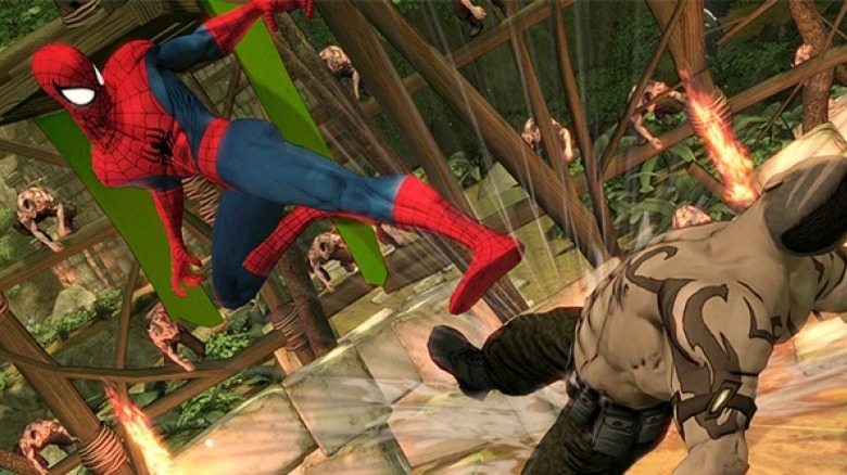 Spider-Man fights Kraven's goons