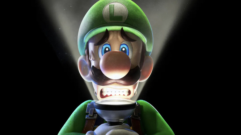 Luigi flashlight scared