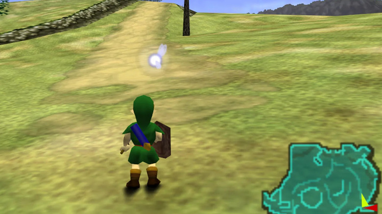 Link stands on Hyrule Field