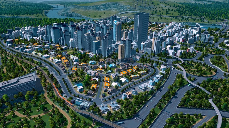 a sprawling urban development