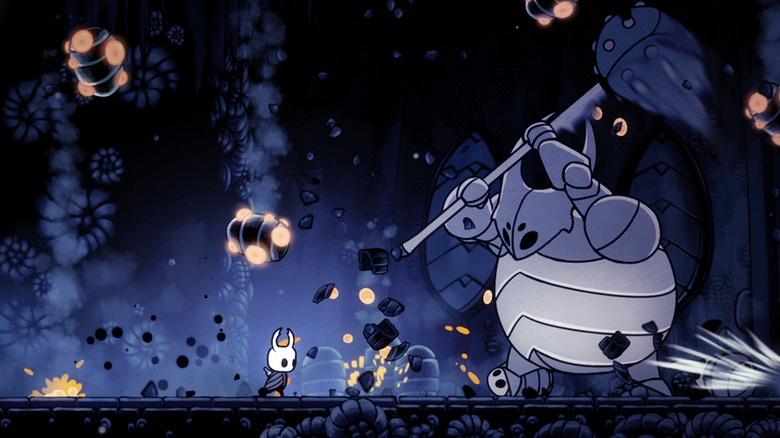 hollow knight fighting boss