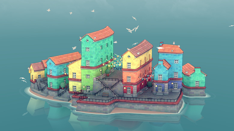 sea-side island town