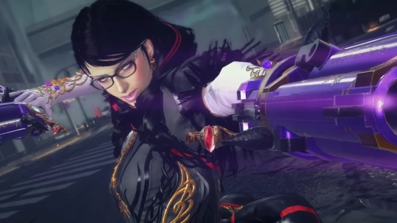 Bayonetta aiming guns