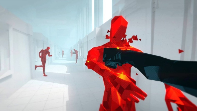 Player punching red enemy