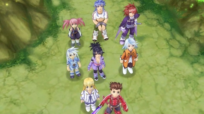 Tales of Symphonia cast looking up
