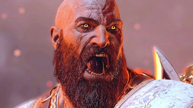 Kratos blows Heimdall's arm off using the Draupnir Spear scene - God of War  Ragnarok 