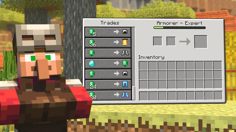 Minecraft villager armorer inventory