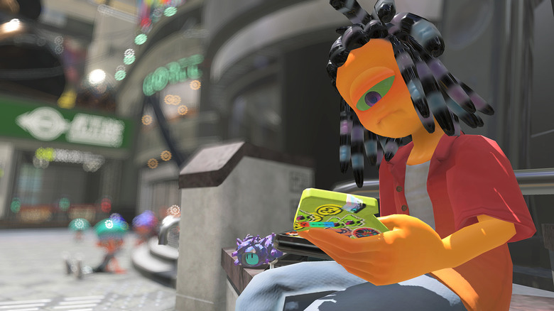 Splatoon Murch scrolling phone