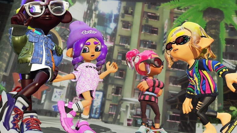 Splatoon 3 players in cool gear