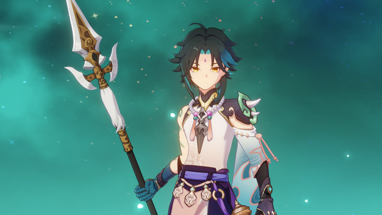 Xiao holding White Tassel polearm