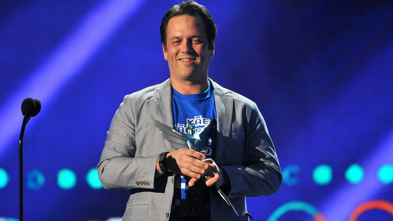 Phil Spencer with award
