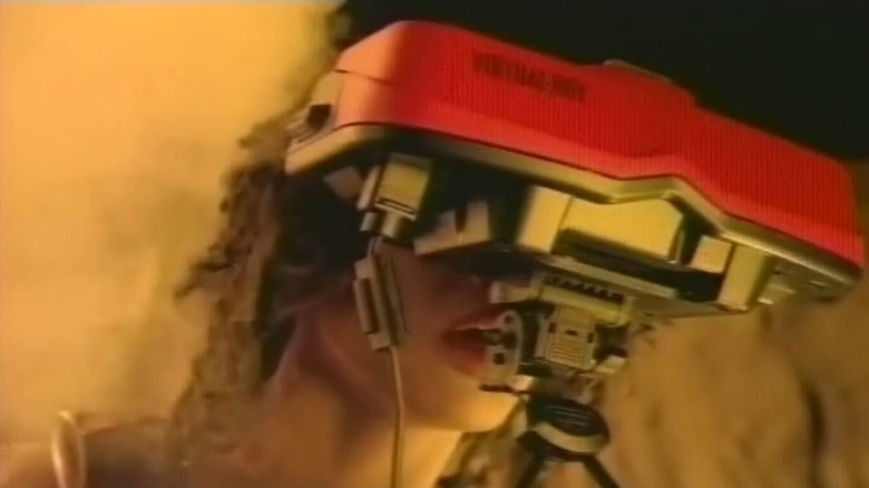 Boy playing Nintendo Virtual Boy