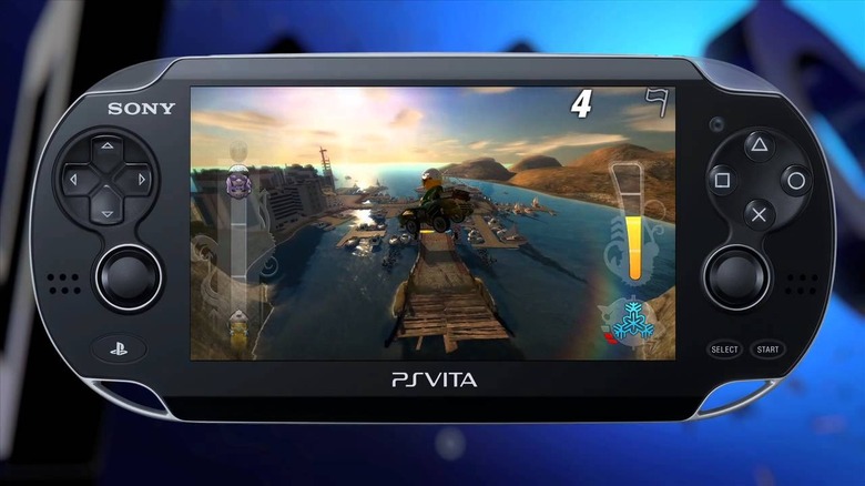 Racing game on PS Vita screen