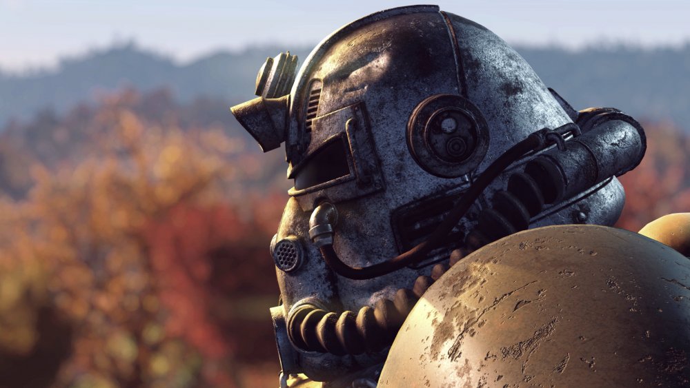 A character from Fallout 76 in Power Armor