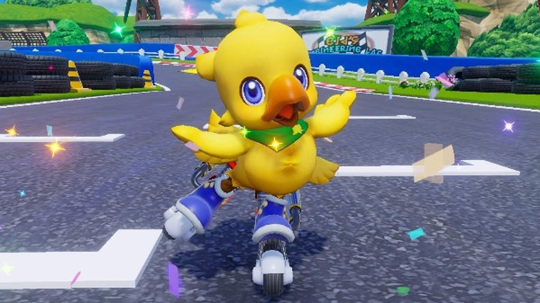 Chocobo on roller skates