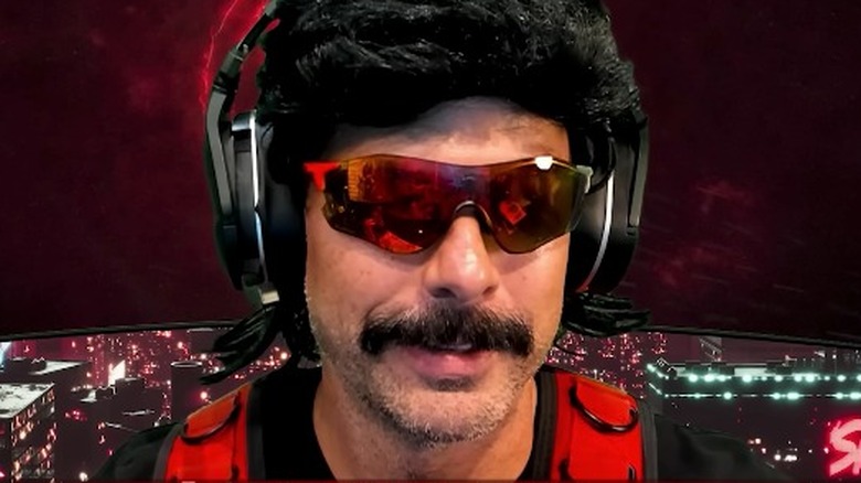 the Doc in wig and glasses