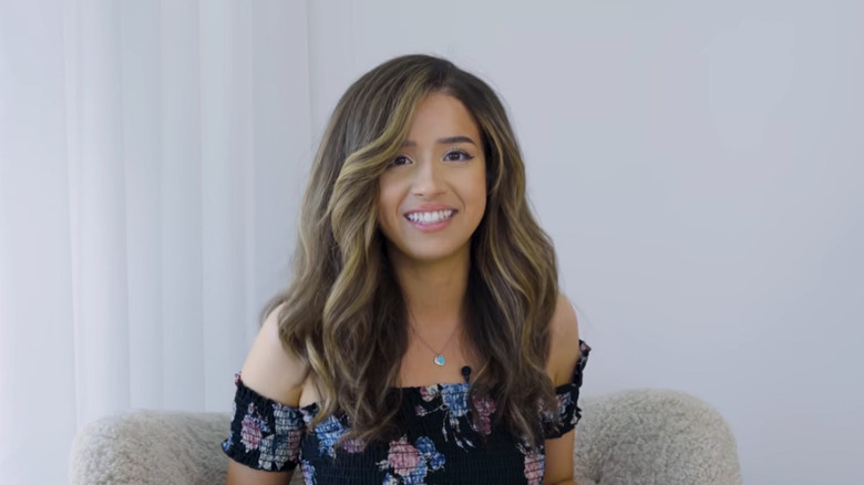 Pokimane smiling at camera