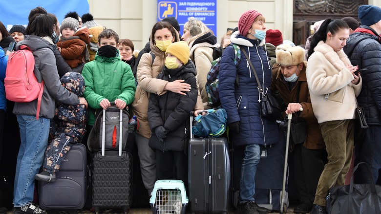 Ukraine refugees fleeing country