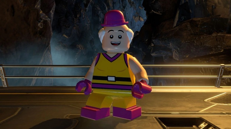 Mr. Mxyzptlk posing in Batcave