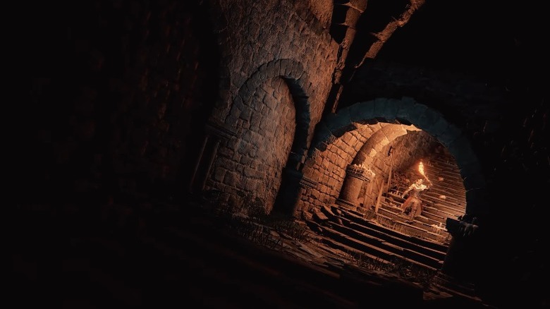 catacomb torch stairs