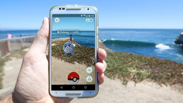 Pokemon Go on beach