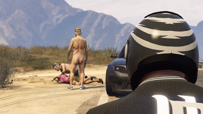 Grand Theft Auto V roadside assault