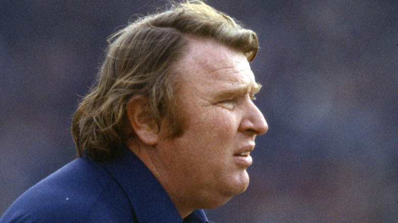 John Madden coaching the Raiders