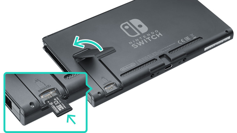 Nintendo Switch Micro SD slot