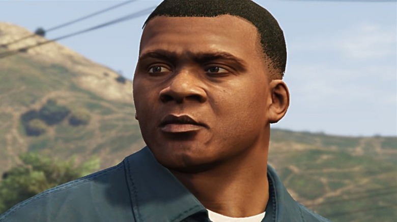 Franklin stands in the Vinewood hills and stares off