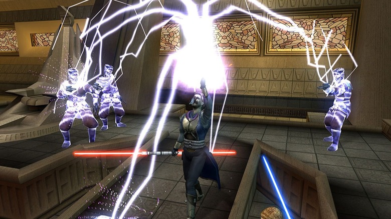 Surik using group lightning Knights of the Old Republic 2
