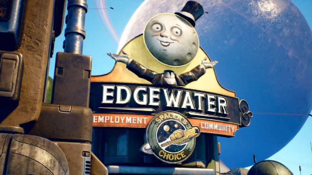 Outer Worlds Edgewater sign