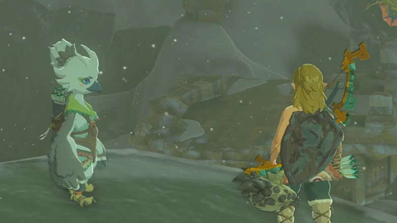 Tulin and Link standing in snow