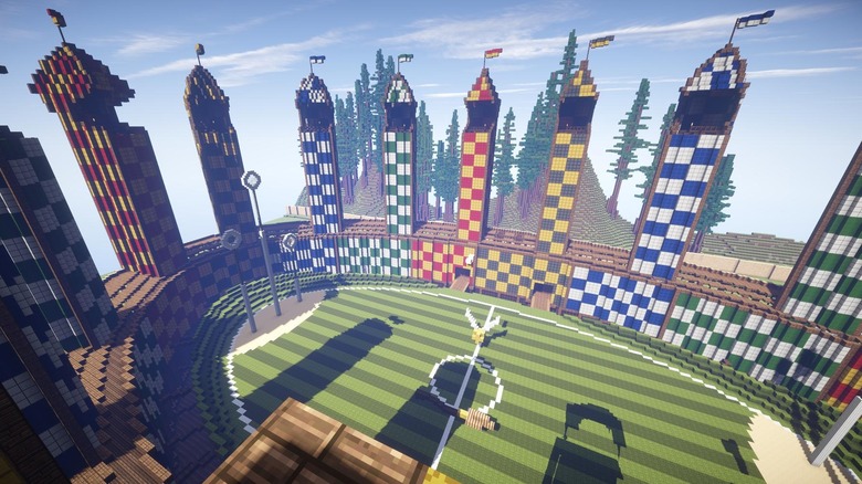 Quidditch stadium in Minecraft