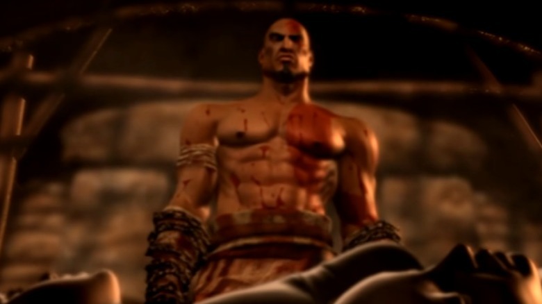 Kratos over Lysandra and Calliope's bodies