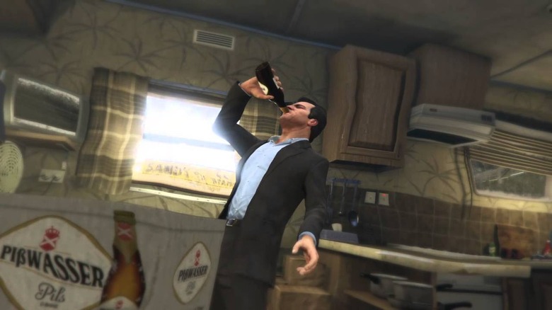 GTA 5 Michael Drinking