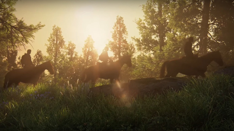 Last of Us Part 1 pretty scenery and horses