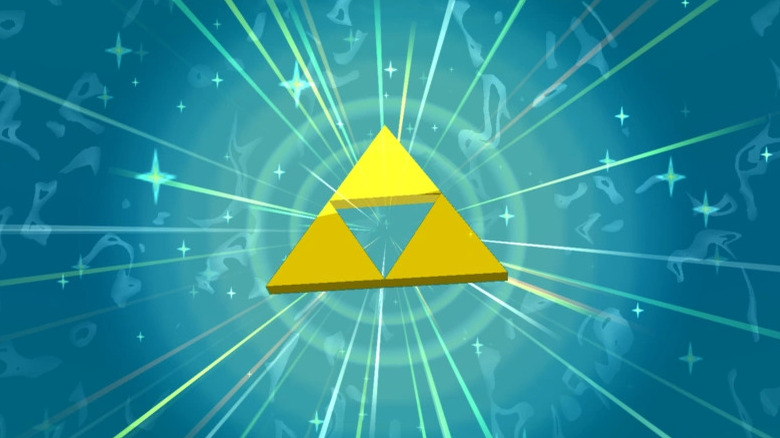 Triforce with shooting stars