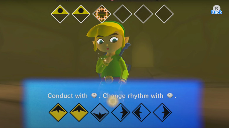 Link conducts with the Wind Waker