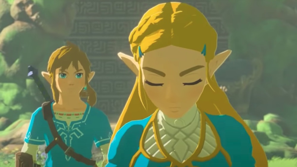 Link dutifully following Zelda